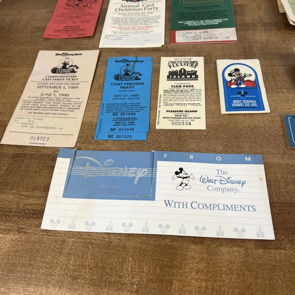 Vintage‎ Disneyland/Disney World Employee Cast Member Admission Pass & More!